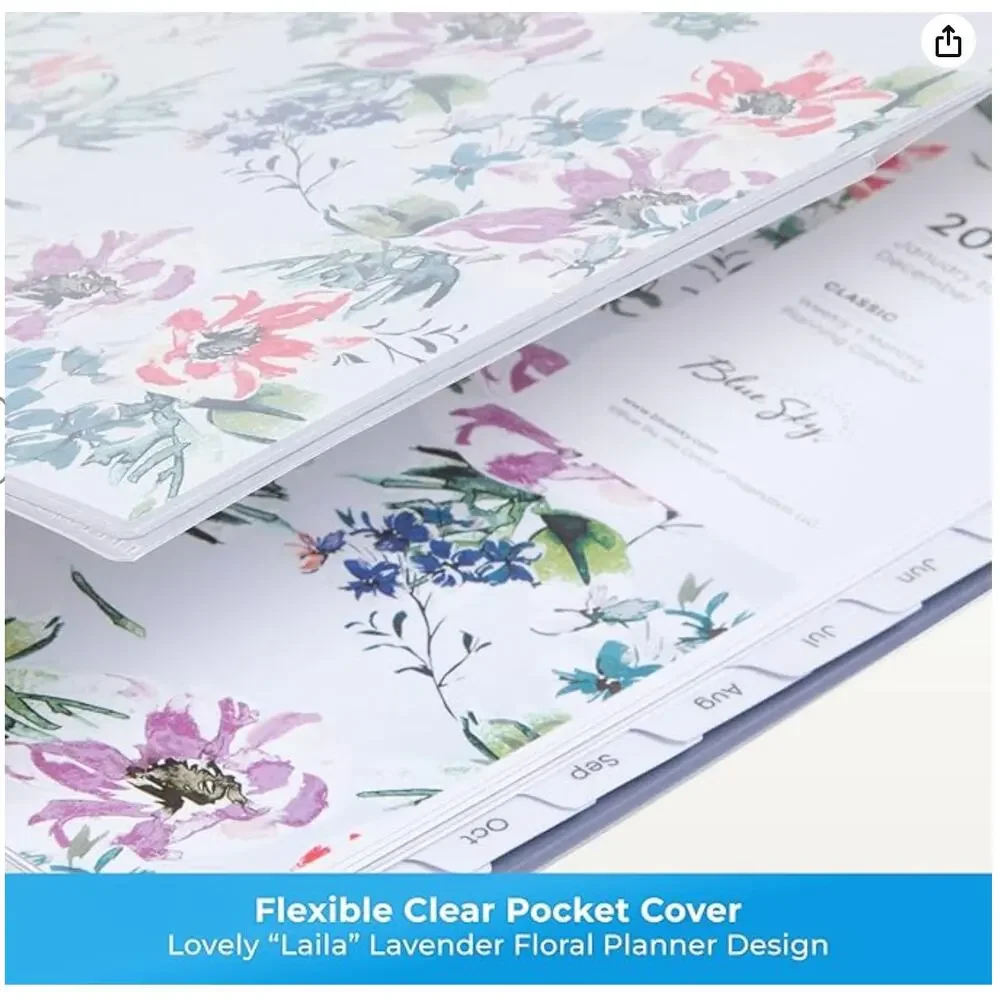 Blue Sky 2026 Weekly and Monthly Calendar Planner w/ Laminated Tabs, Laila